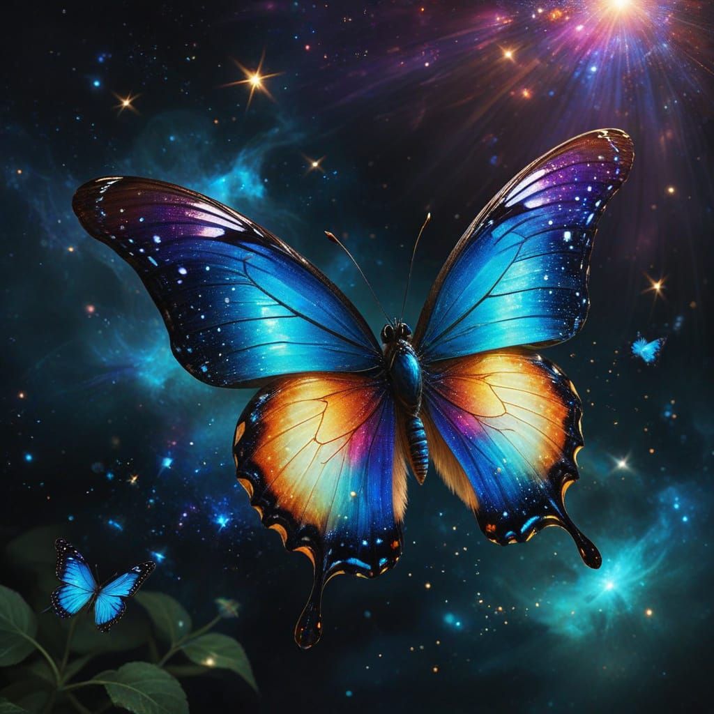 Cosmic Dream Butterfly: Celestial Guardian of Dreams