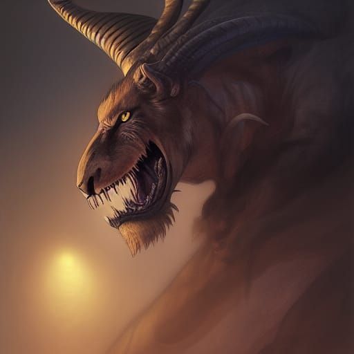 Epic Chimera in Dark Fantasy Style