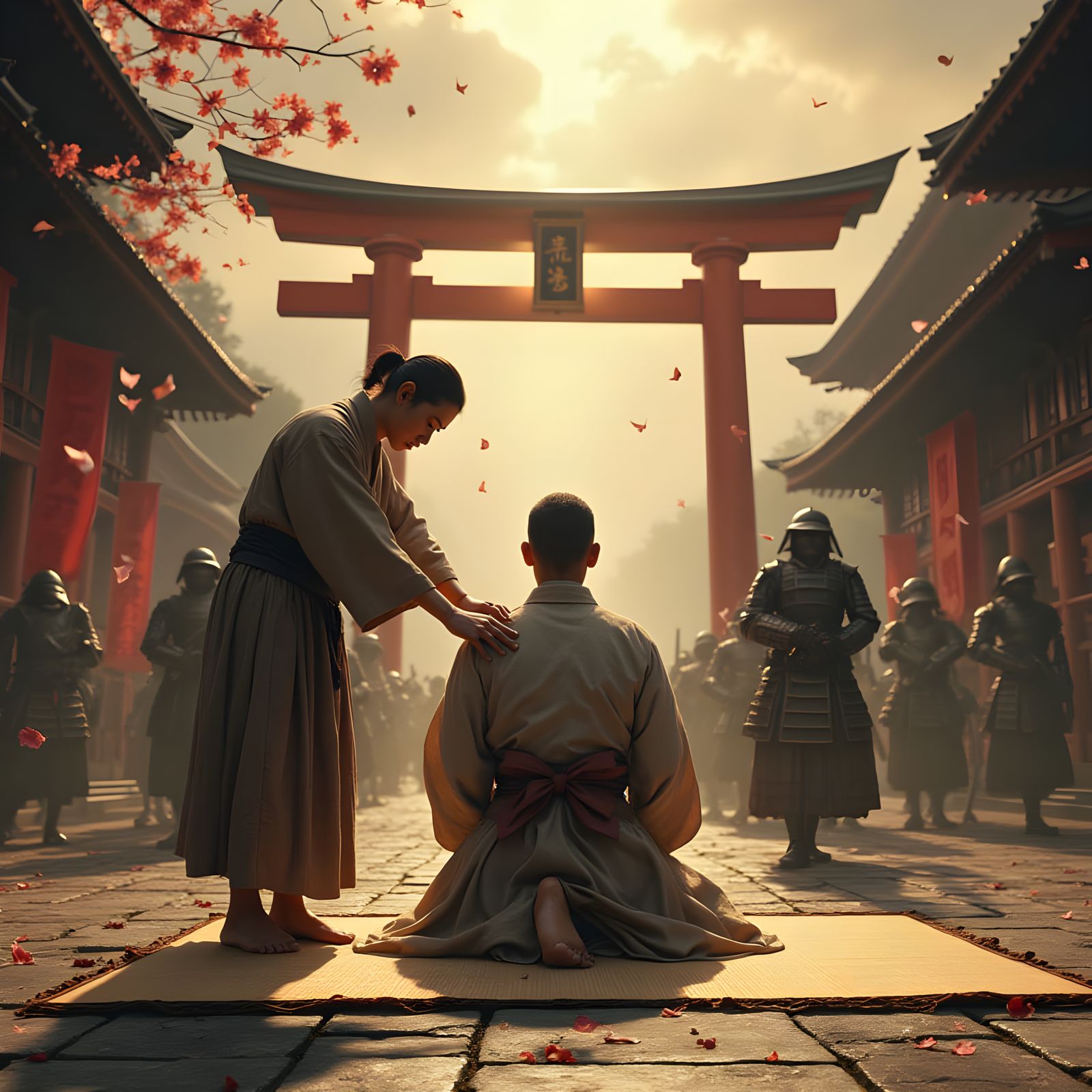 Blind Shiatsu Master Healing Daimyo in Cinematic Japanese Dr...