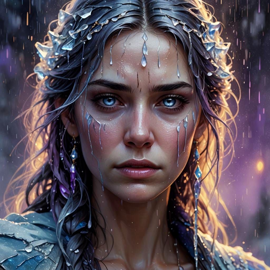 Icy Tears: Detailed Fantasy Concept Art