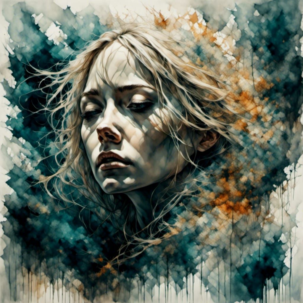 Frightened Woman Wakes Up in Dark Room