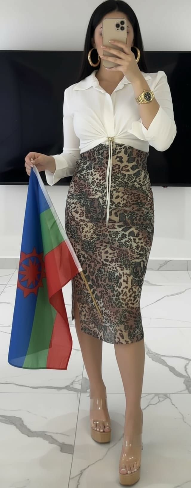 Gypsy Flag Held in Hand