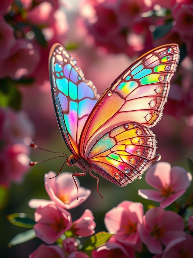 Resplendent Butterfly in Iridescent Hues