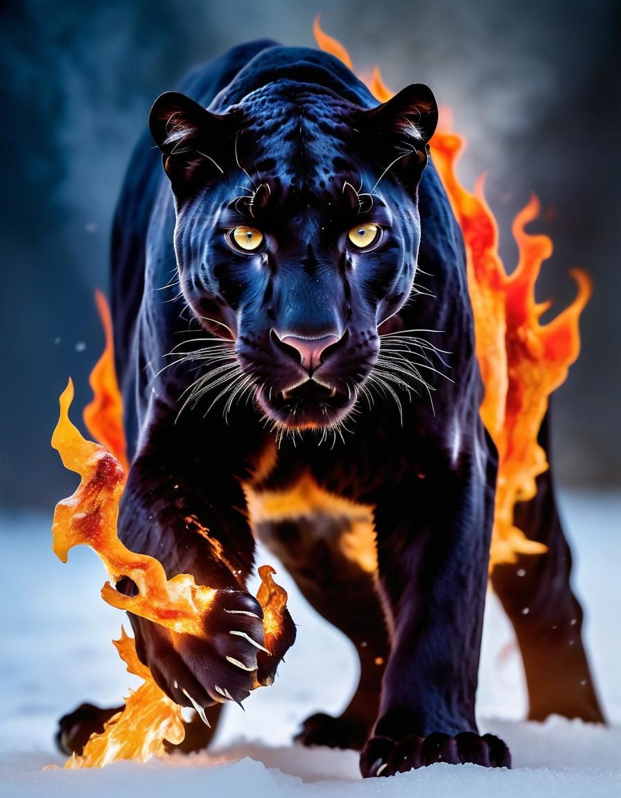 Fire black panther