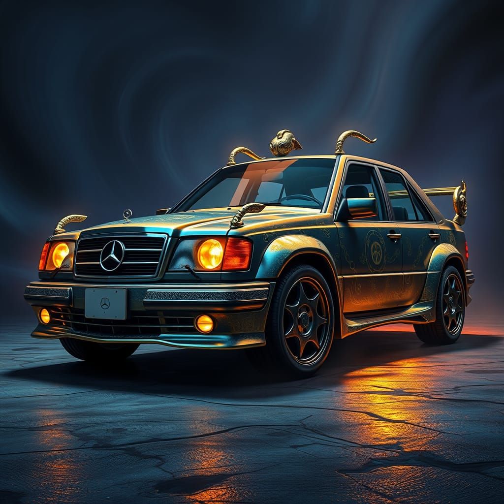 Mystical 1994 Mercedes-Benz Goblin Edition with Ethereal Acc...