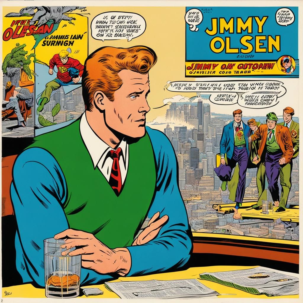 Jimmy Olsen Comic Book Art Illustration