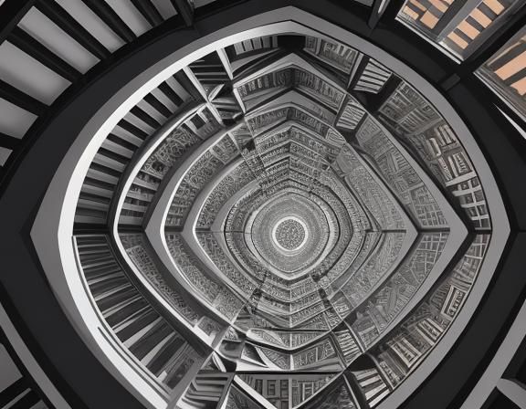 Impossible Tribar in Escher Style