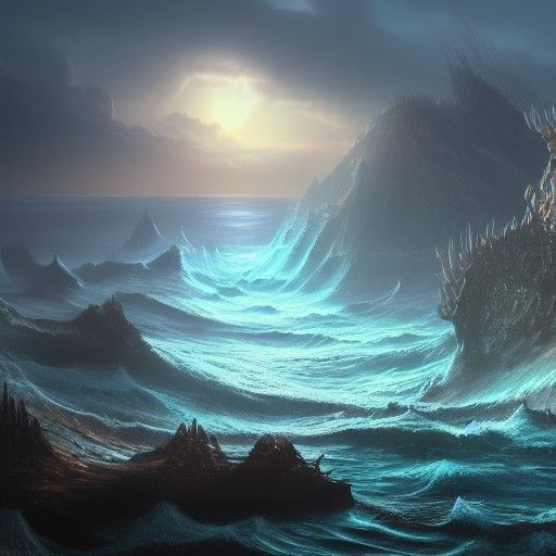 Fantastical Ocean Matte Painting in Deep Color