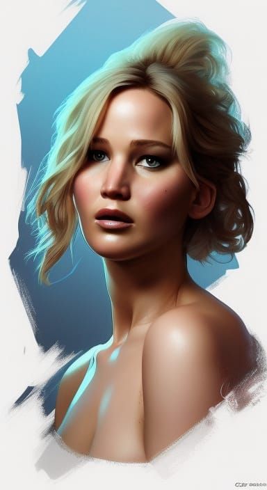 Hyperrealistic April O'Neil Portrait in Art Nouveau Style