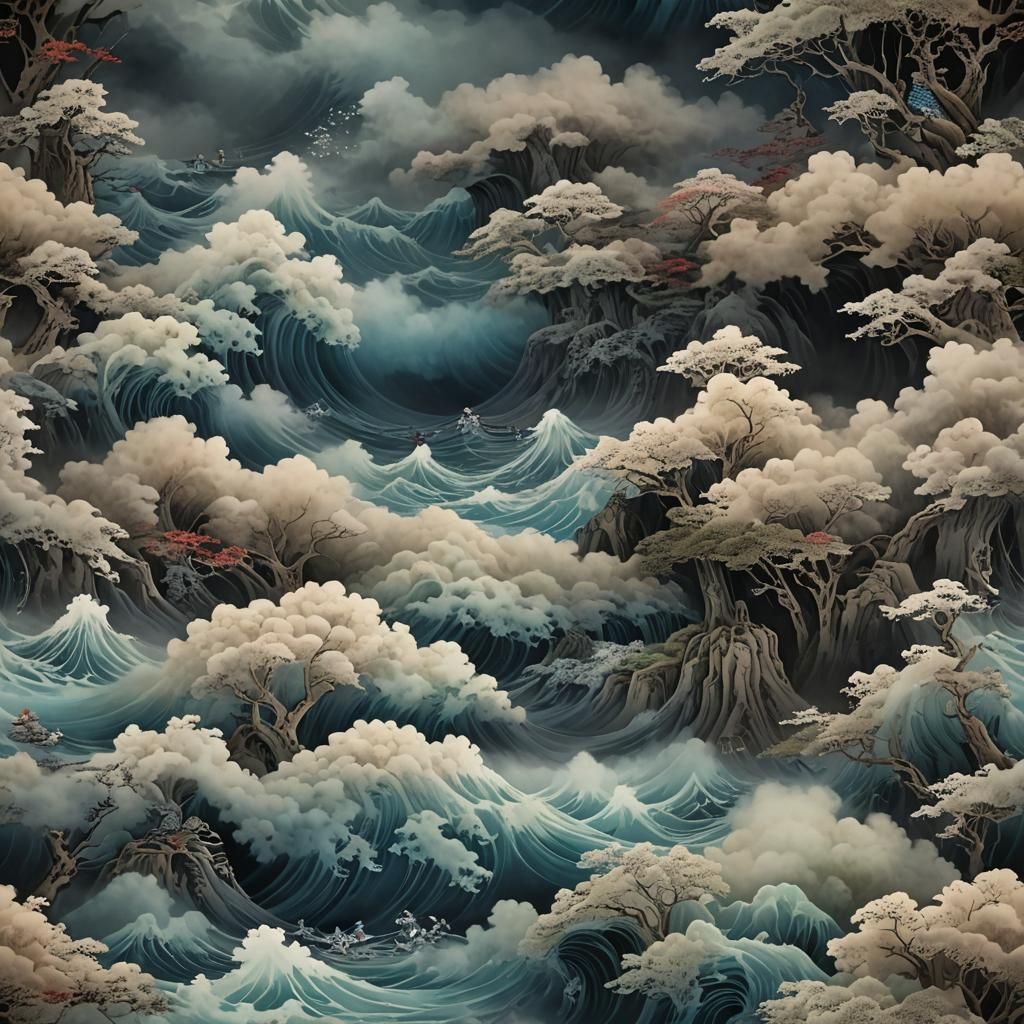 the waves rose higher and higher