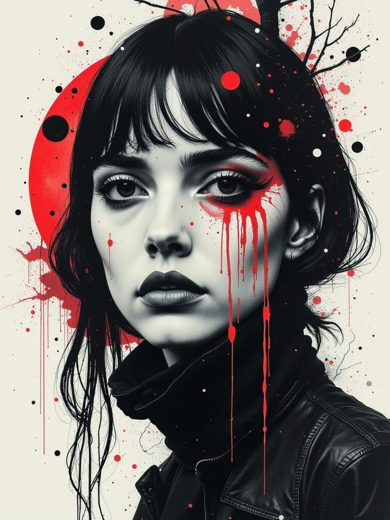 Ethereal Portrait in Pastel Goth Aesthetic