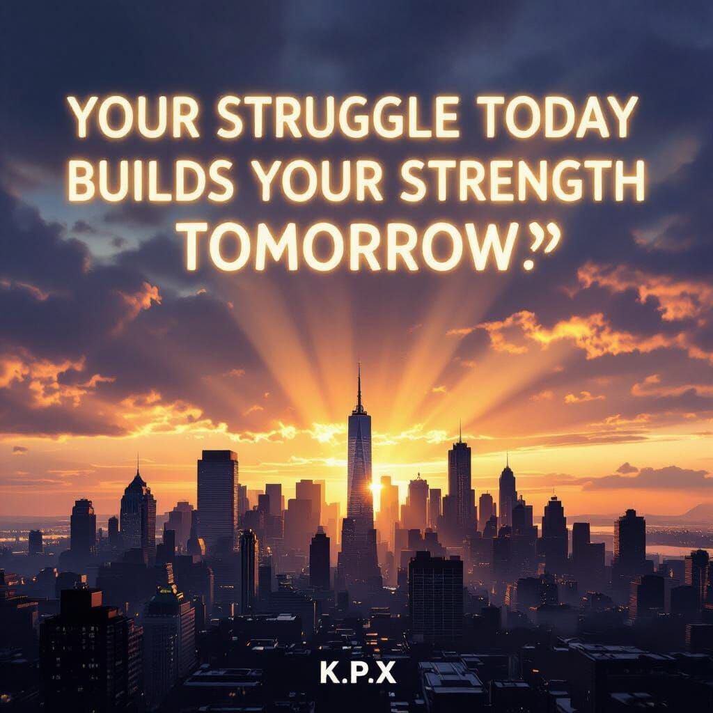 Cinematic City Skyline at Sunrise in Golden Light