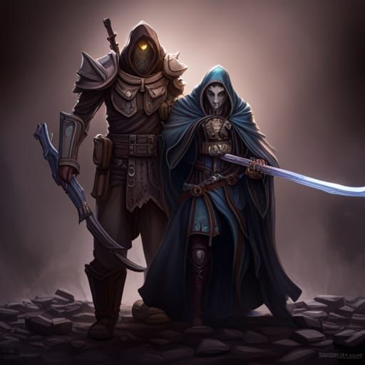 Soldier Embraces Death: Dark Fantasy Concept Art