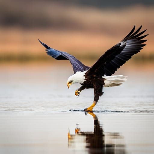 Fish Eagle Hunting at Dawn