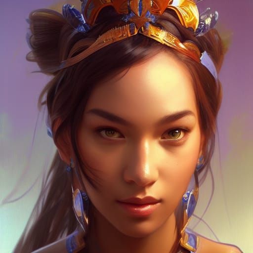 Detailed Portrait of an Amazon Princess