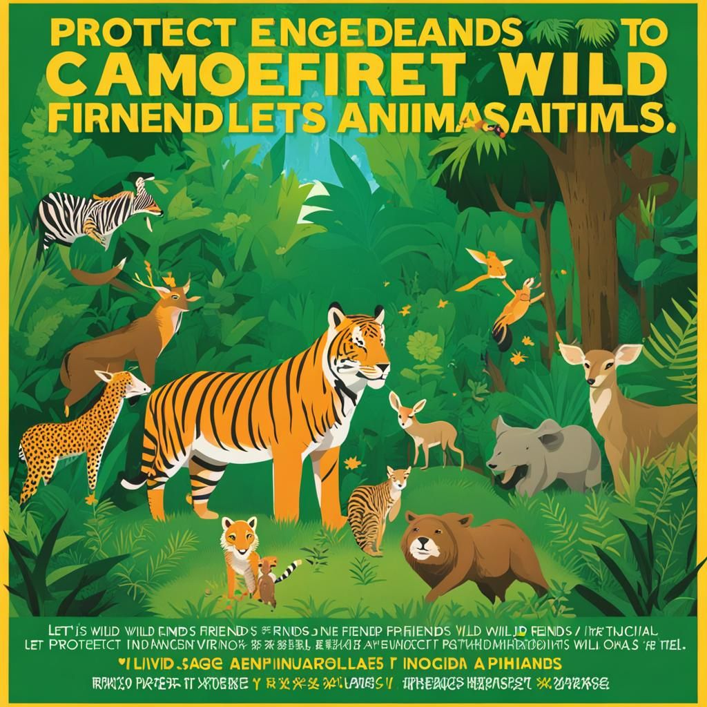 Protect Wild Friends: A Biodiversity Campaign Poster