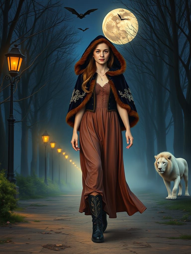 Whispering Forest Moonlit Encounter