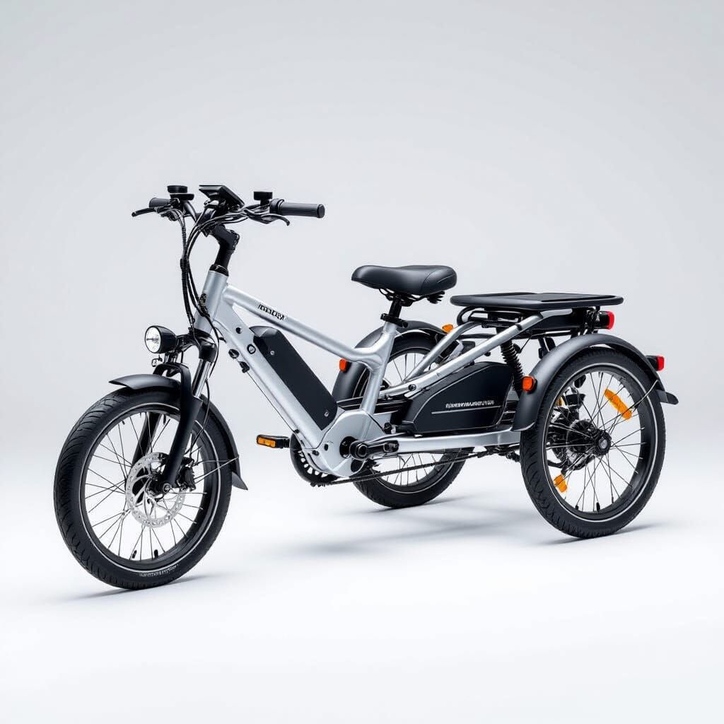 Hummingbird Electric Trike: Minimalist Product Photography