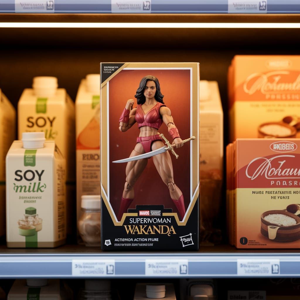 Surreal Wakanda Superhero Stands Out in Everyday Groceries