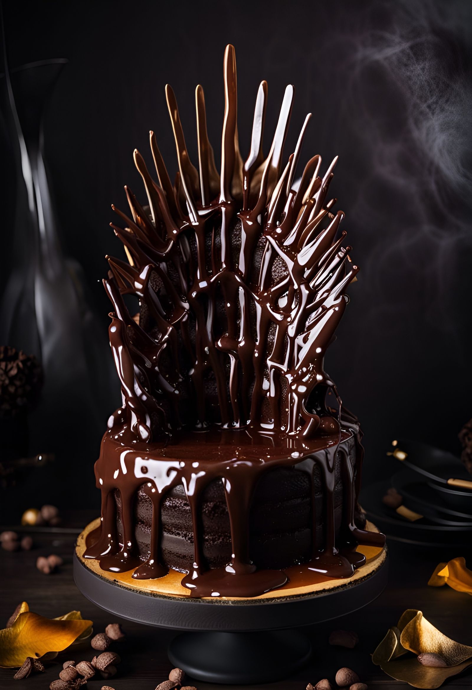 Gothic Dark Chocolate Iron Throne Cake