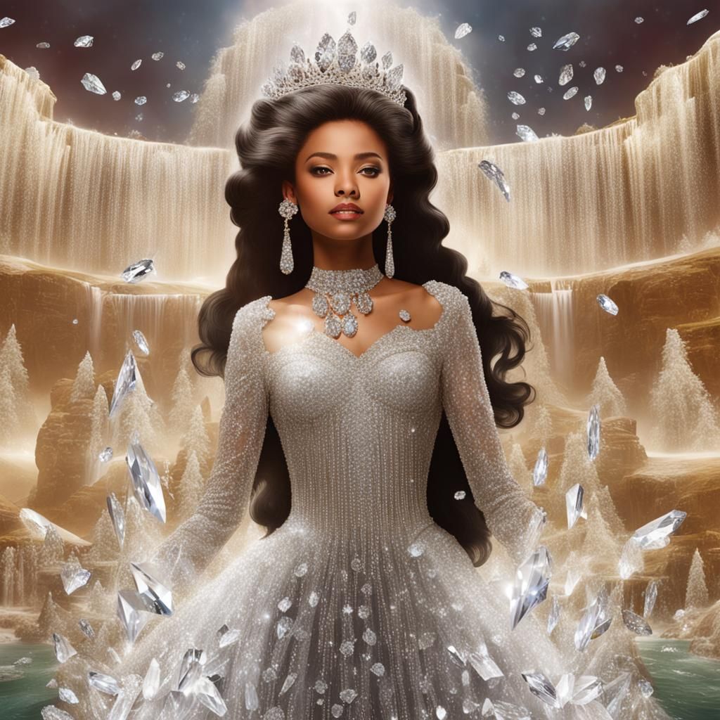 Diamond Queen at a Diamond Waterfall