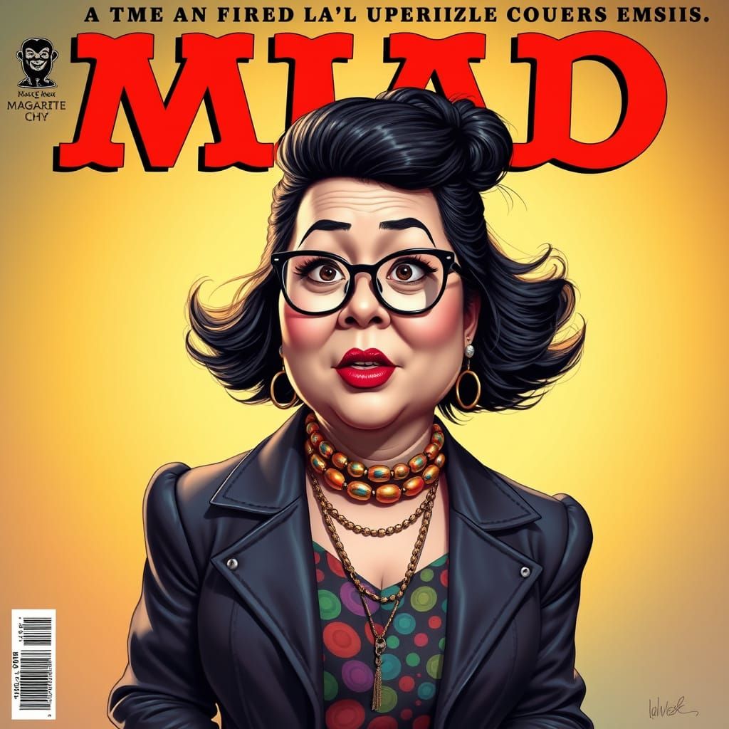 Margaret Cho as MAD Magazine Cover Caricature