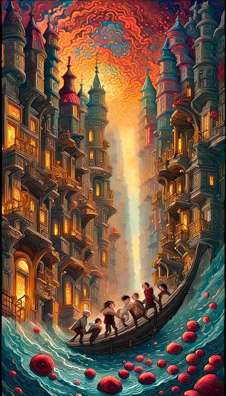 Neon Chaos: A Surreal Expressionist Digital Art Fusion