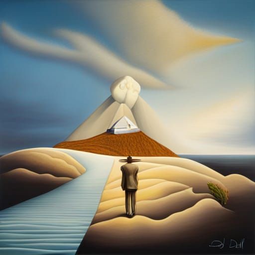 Surreal Autumn Dreamscape in Dali Style