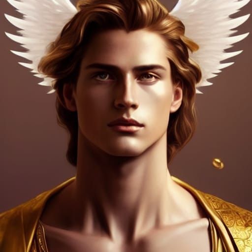 Angelic Prince of Heaven with Gold Accessories