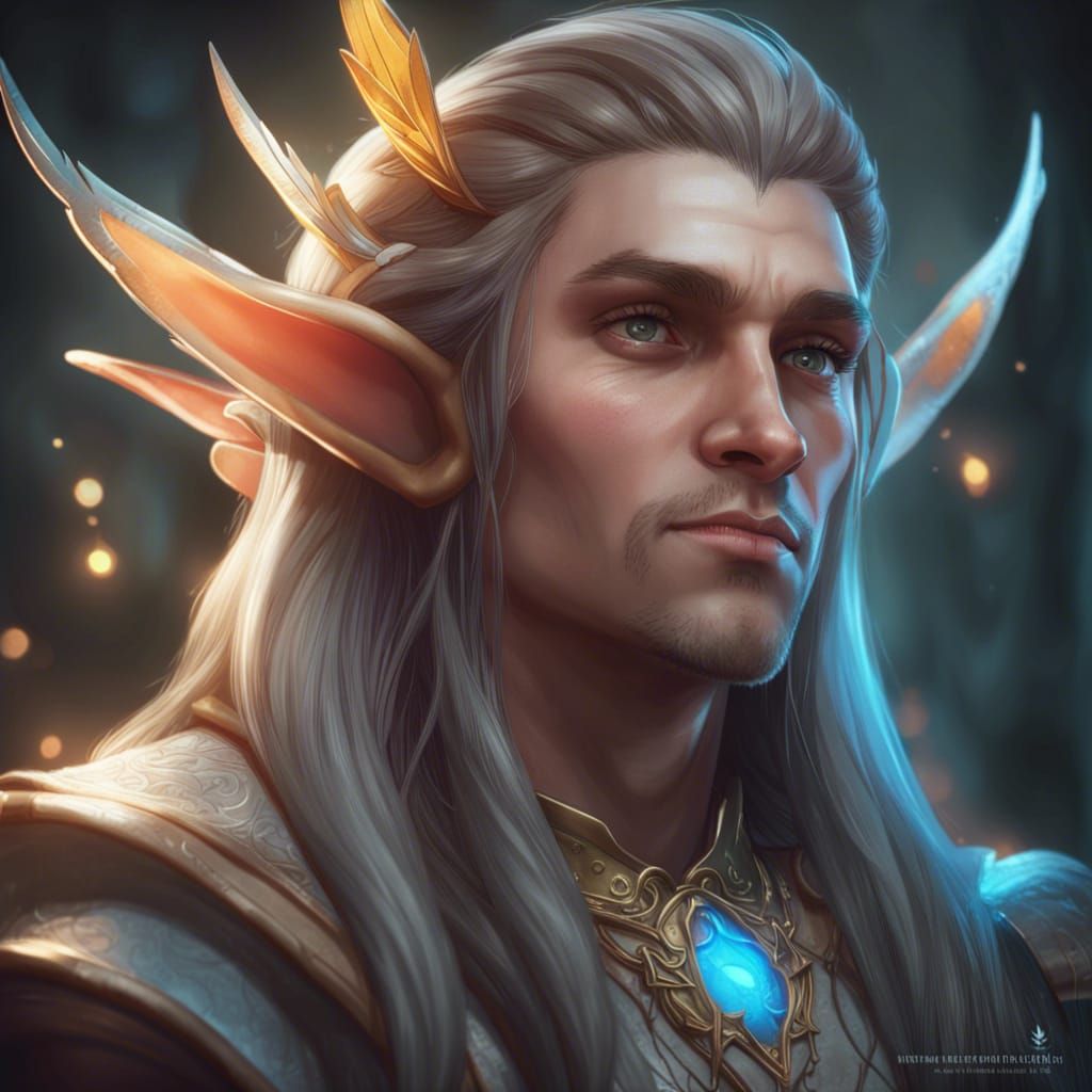 Shy Man's Elf Marriage Dream: Detailed Portrait