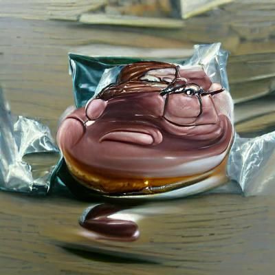 Peter Griffin Made of Chocolate: Oil Painting