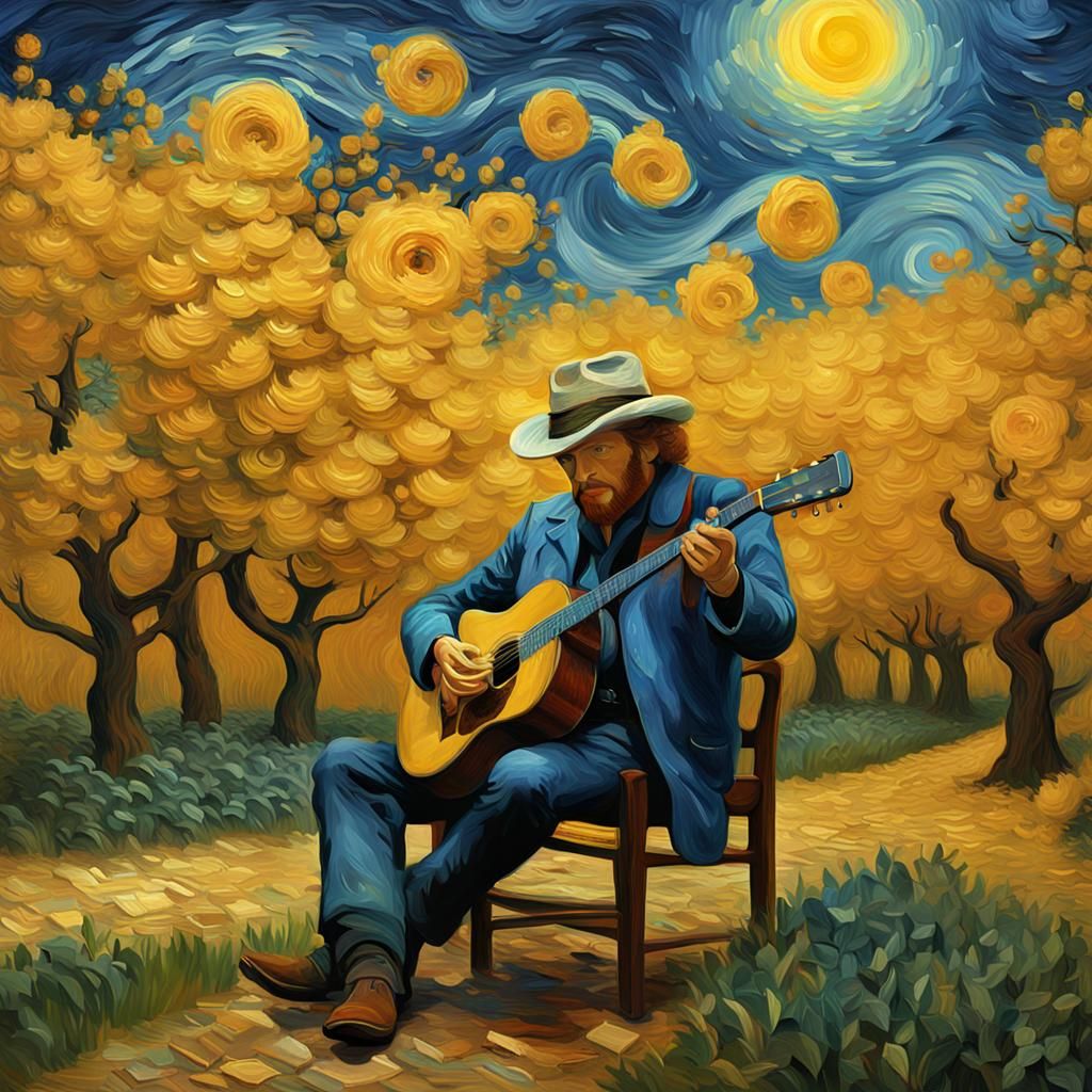 Music Becomes Art: A Van Gogh Inspired Scene