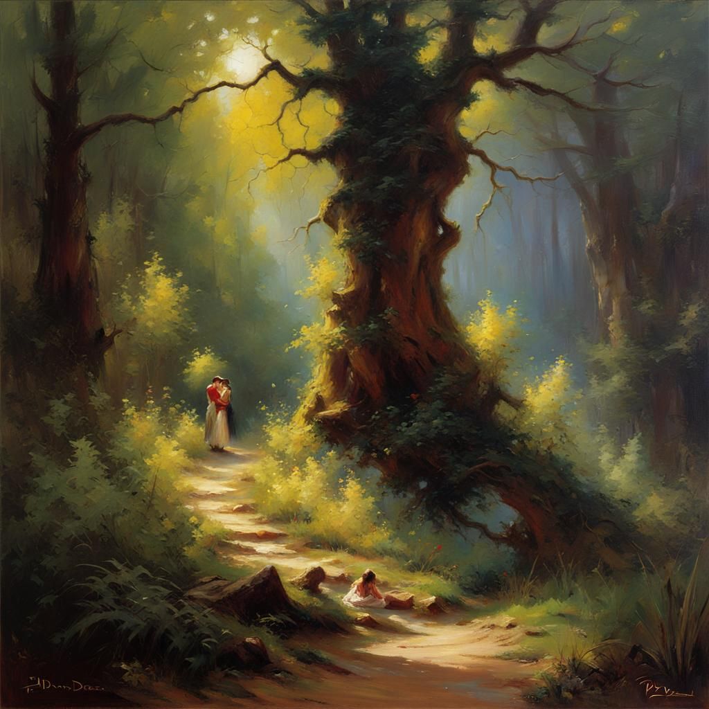 Eldritch Forest in Oil Paint Style