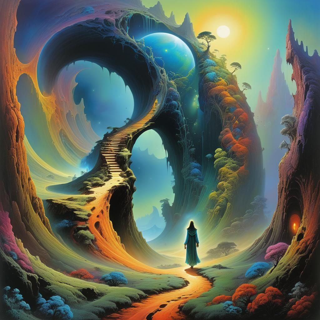 Sacred Dance: A Surreal Fantasy Painting