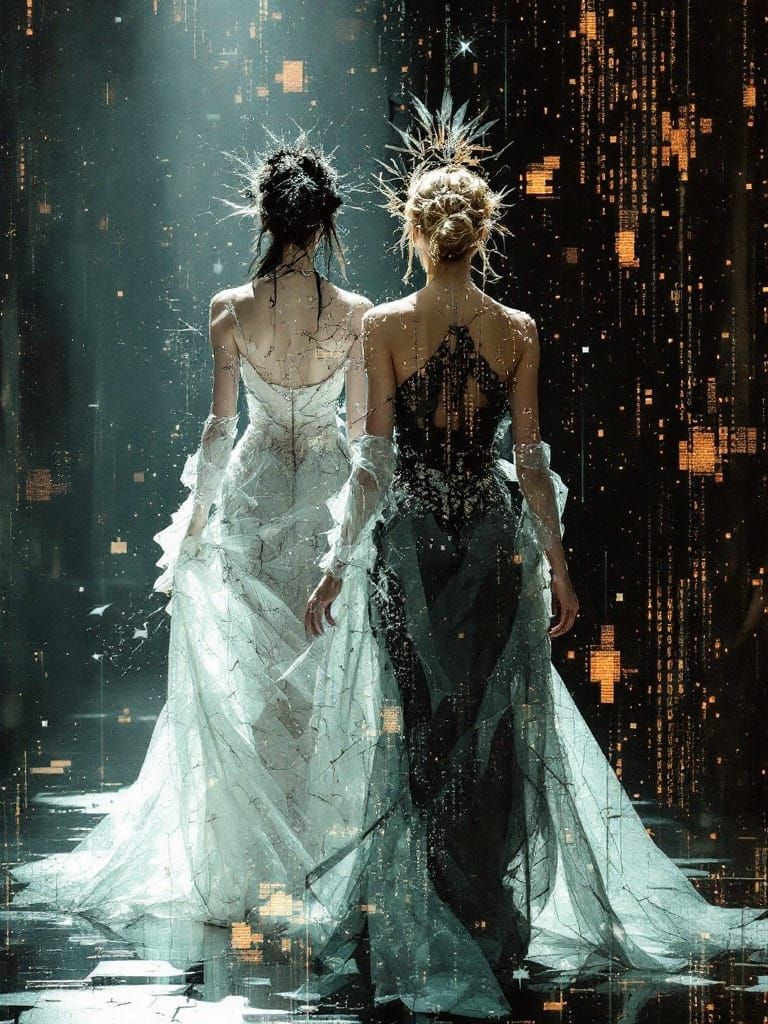 Goddesses of Fate Weave Renaissance Digital Tapestry