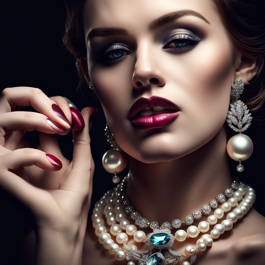 Glowing Jewelry and Gemstones: Hyperrealistic Close-Up