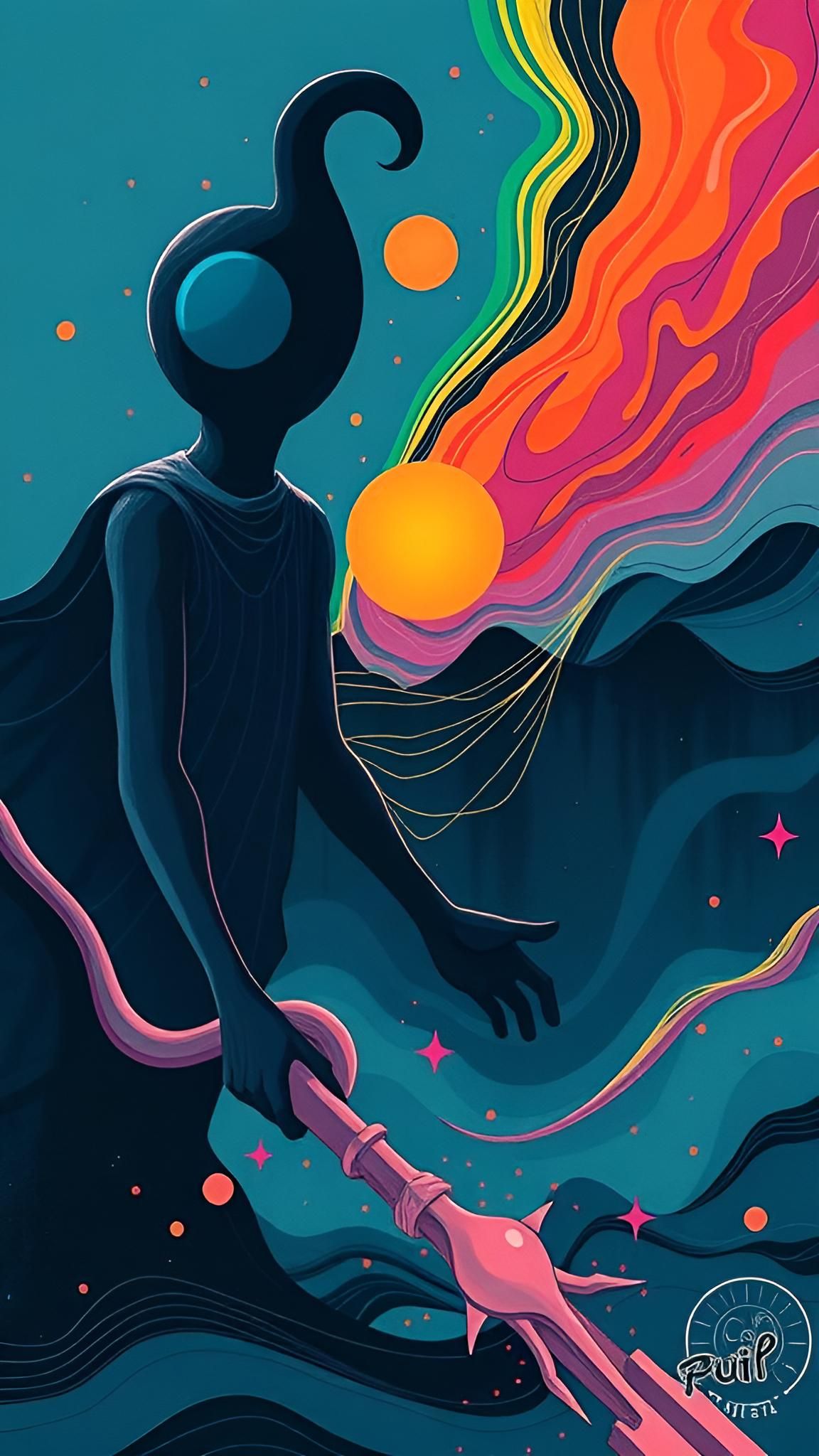 Surreal Minimalist Design with Evolving Symbolic Concepts