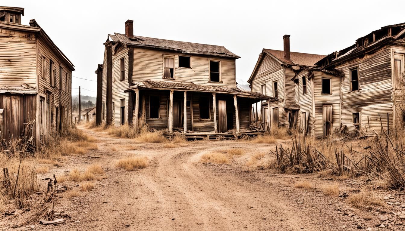 Ethereal Ghosts Wander Through Abandoned Town