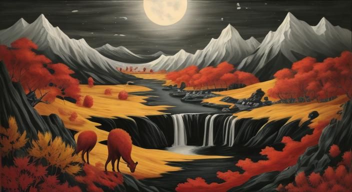 Simple Black and White AI Art