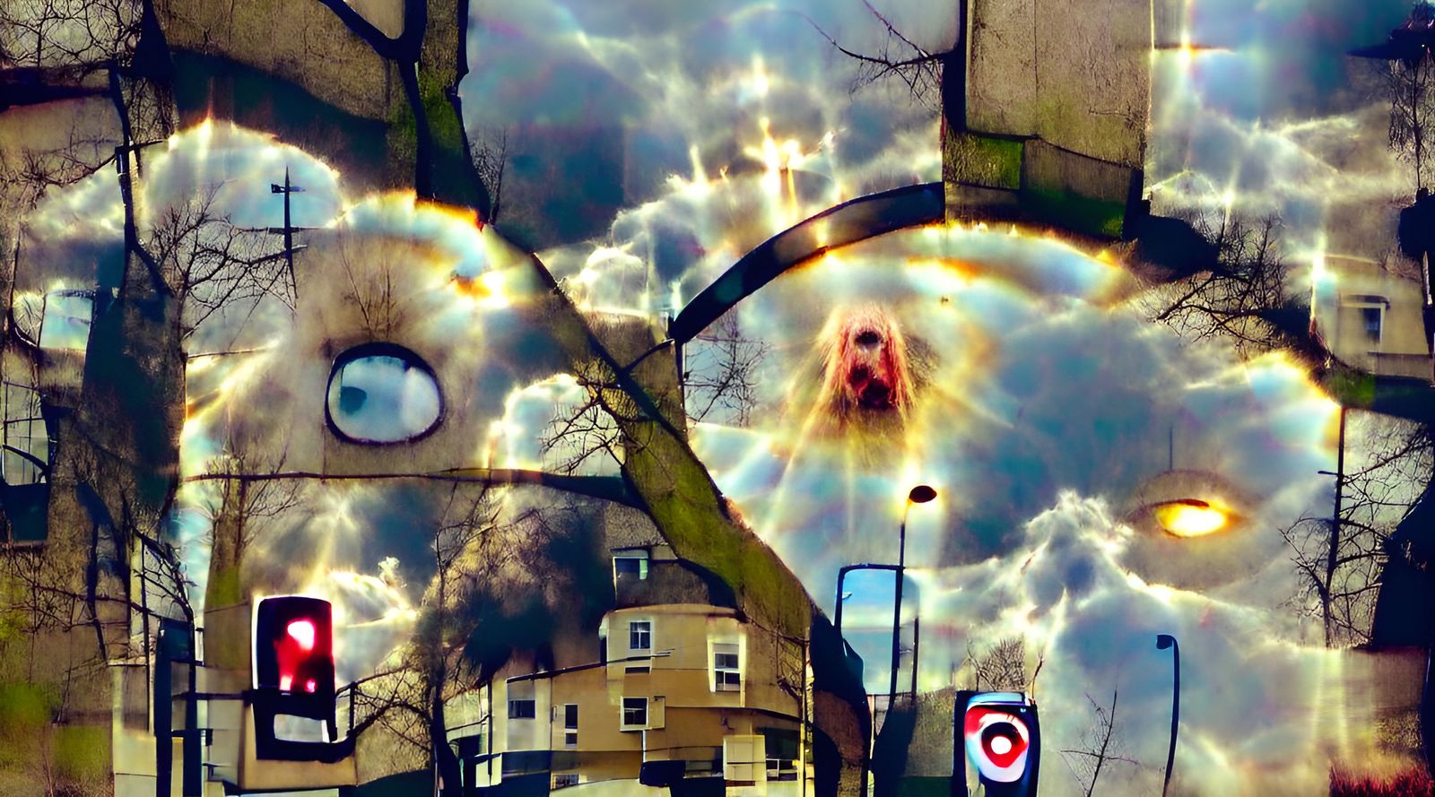 Surreal Wanderer Between Heaven and Hell