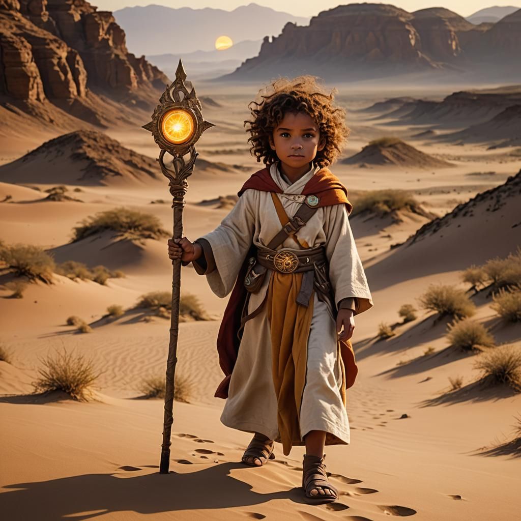 a small female halfling. warm brown skin. auburn curls tied ...