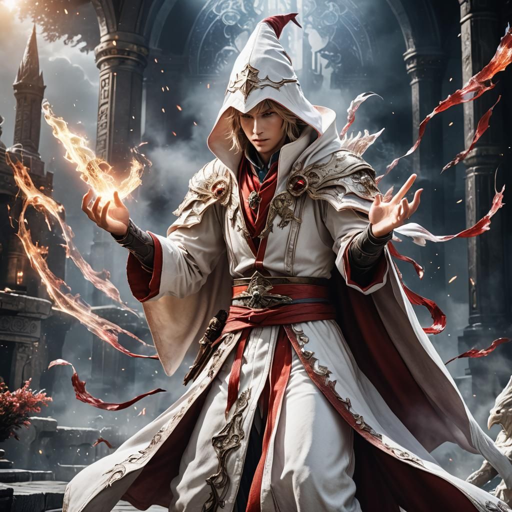 Final Fantasy White Mage Casting Healing Spell