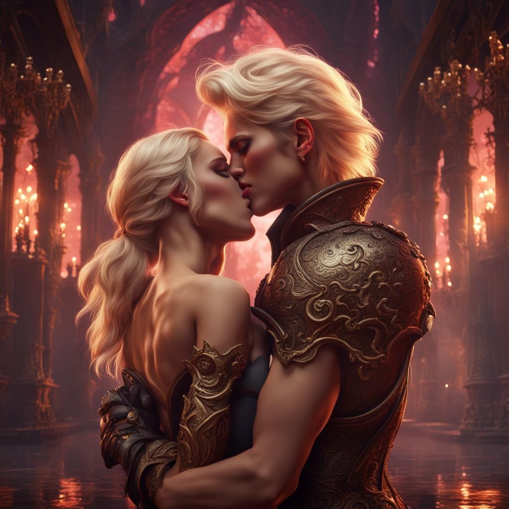 Passionate Kiss: Fantasy Concept Art in Deep Color