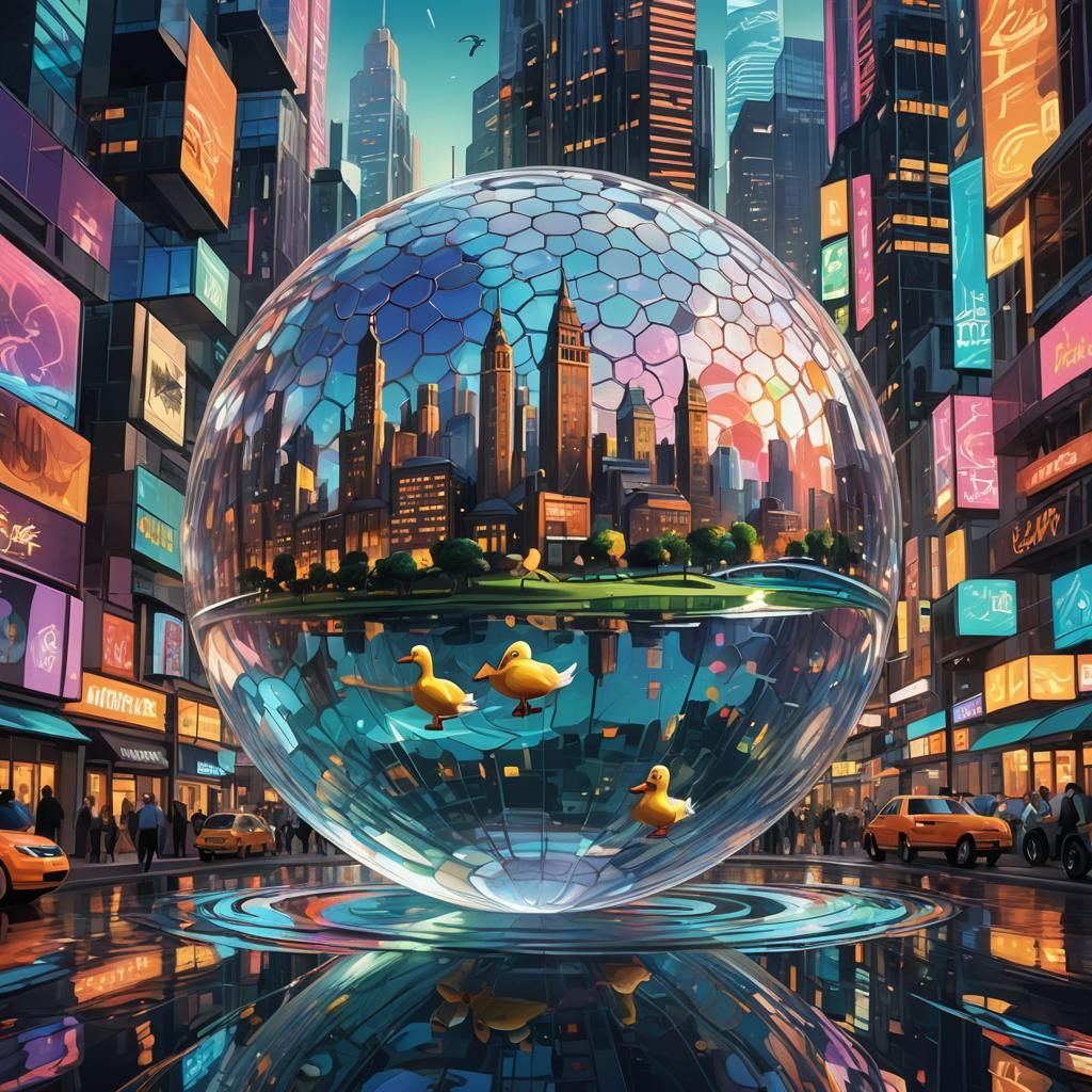 Syd Mead inspired city within a city