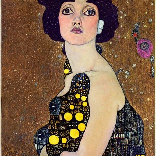 Art Nouveau Portrait of a Bird Woman