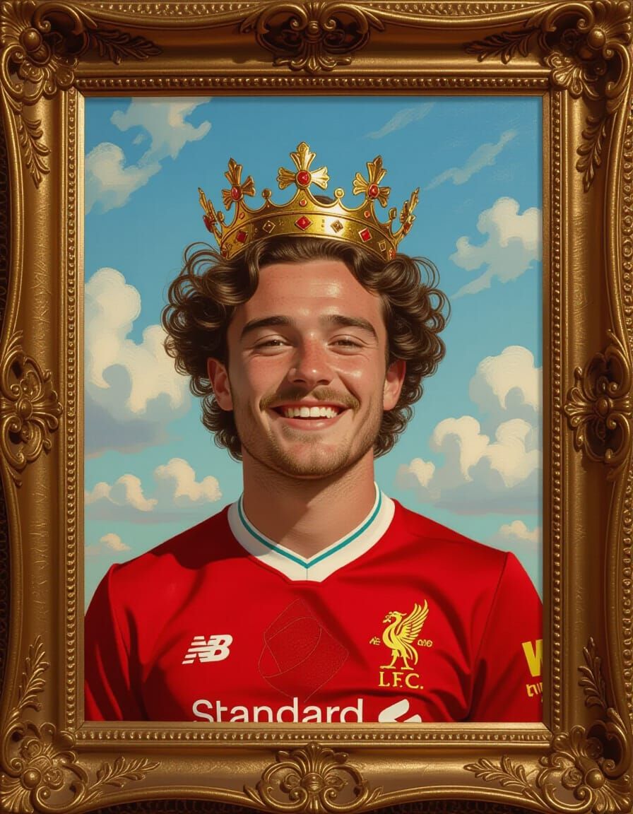 Diogo Jota Portrait in Pre-Raphaelite Style