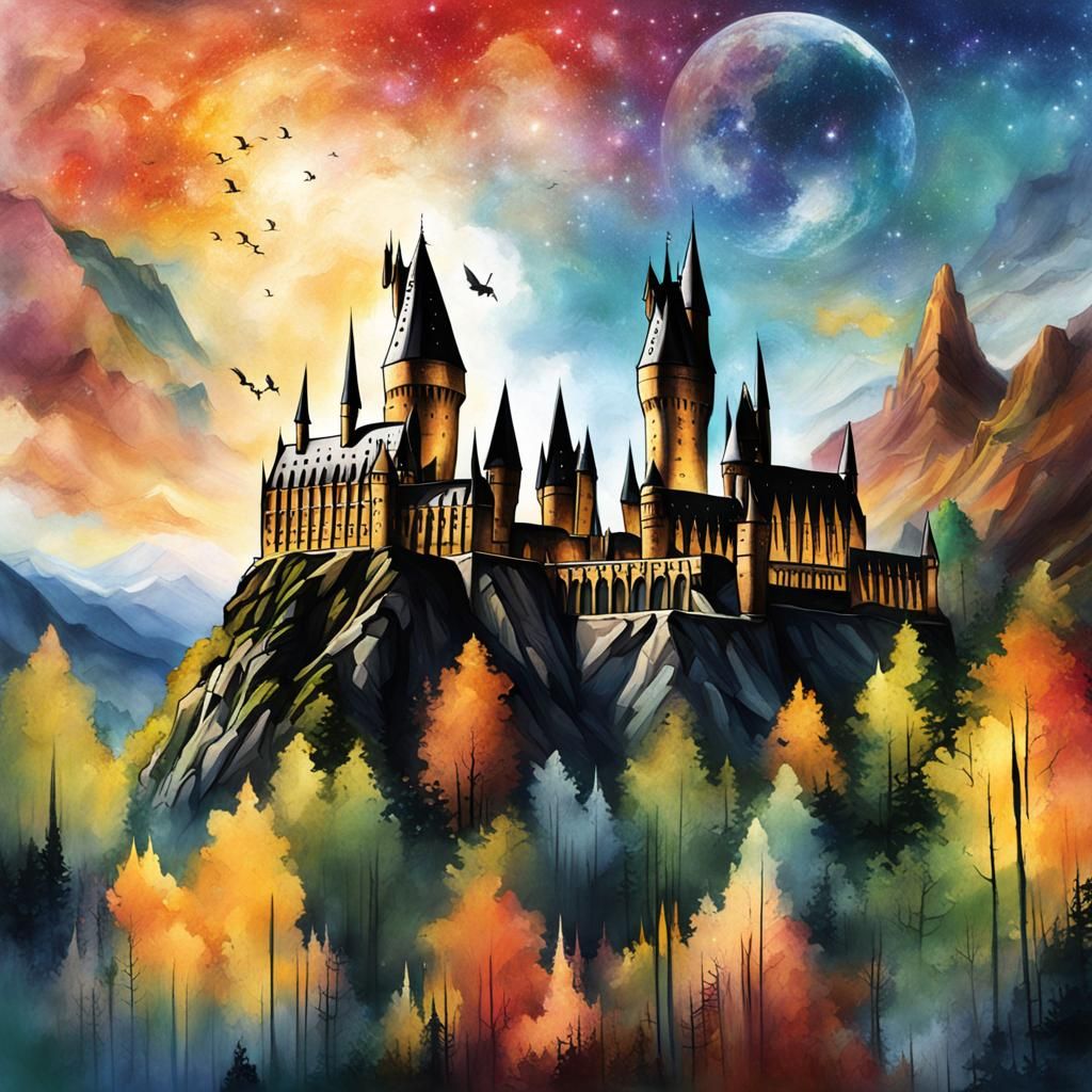 Magical Hogwarts Digital Rendering