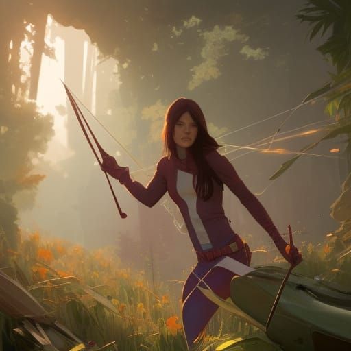 Kate Bishop and Roy Harper, Hyperdetailed Concept Art