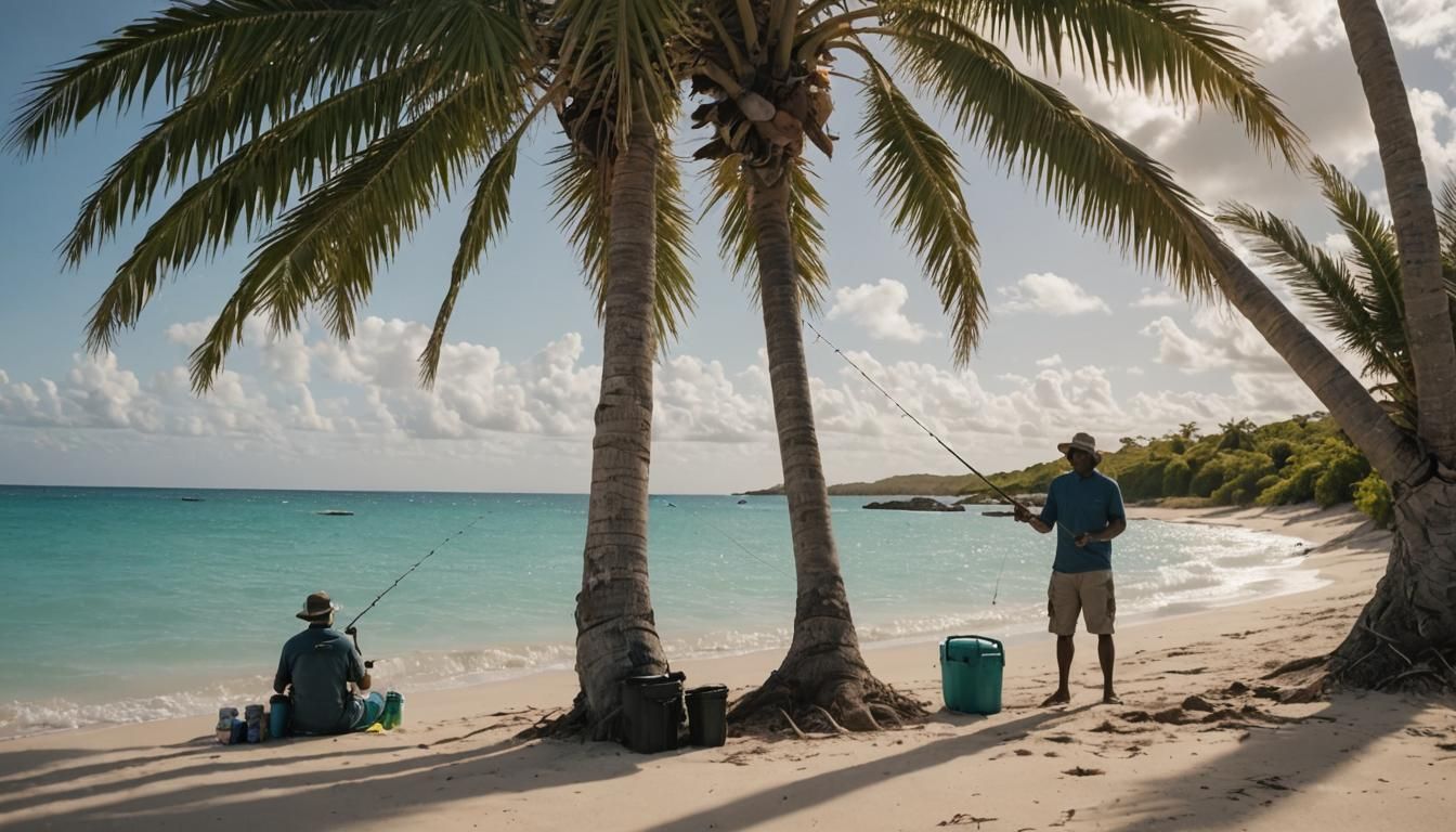 Remote Beach Fishing in Antigua and Barbuda
