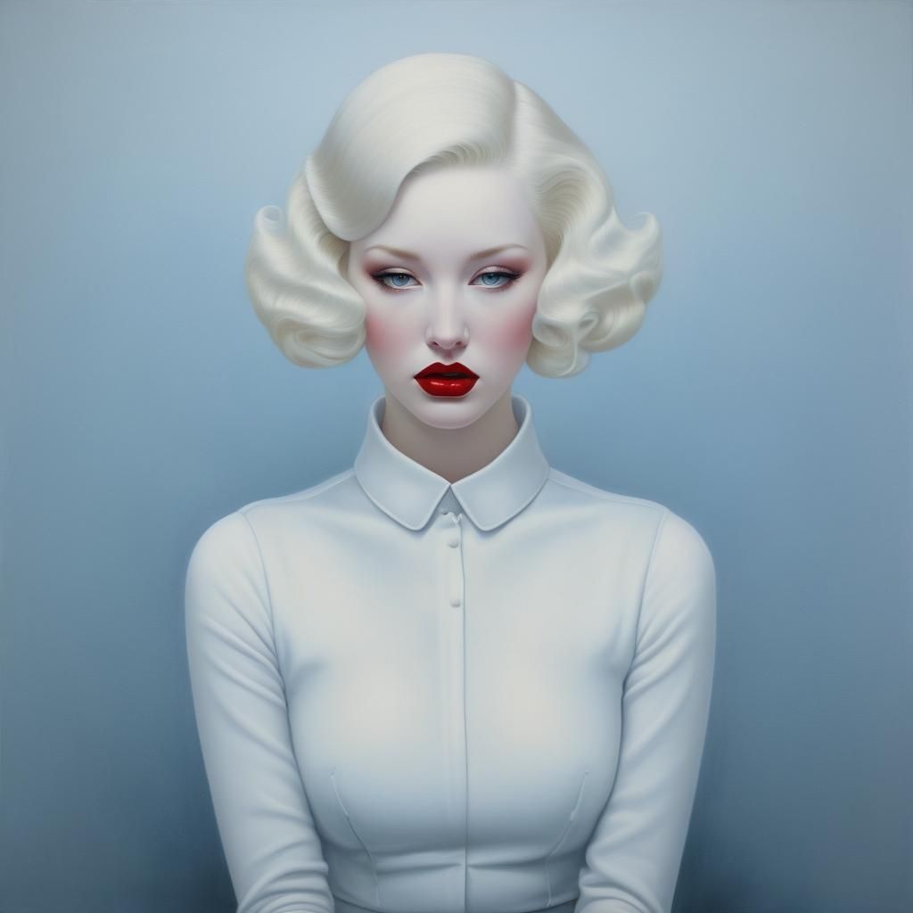 Dramatic Portrait in High-Fashion Style